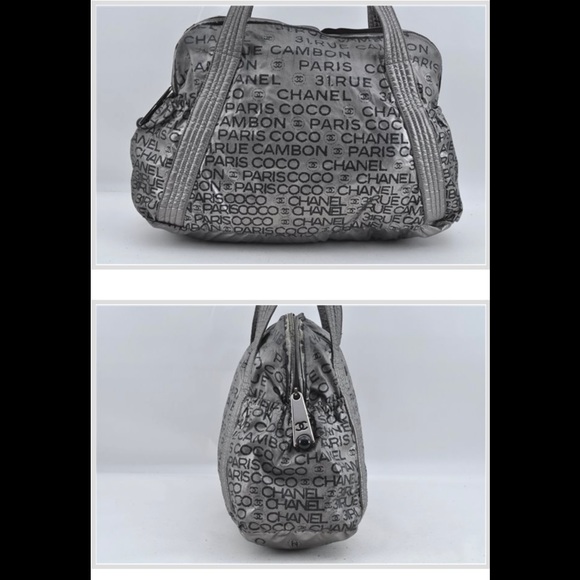 Large Vintage Chanel Nylon Handbag - Picture 11 of 12